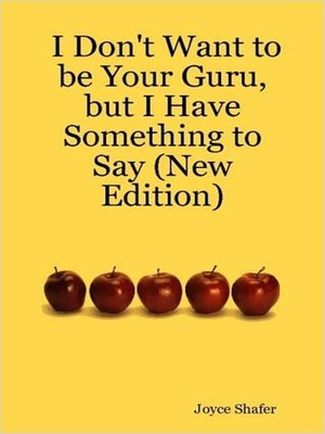 cover image of I Don't Want to Be Your Guru